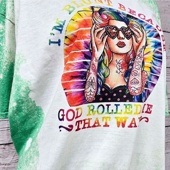 Funny women's tee shirt, Bleached tees - Picture 3 of 4